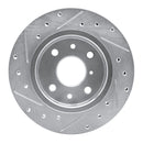 R1 94-00 Kia SPECTRA Front Right Drilled & Slotted Silver Brake Rotor
