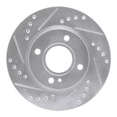 R1 11-19 Ford Fiesta (USA/Canada) Front Left Drilled & Slotted Silver Brake Rotor