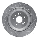 R1 14-16 Acura MDX Rear Left Drilled & Slotted Silver Brake Rotor