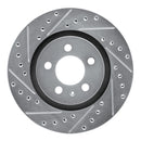 R1 92-95 Volkswagen Jetta Sedan Front Left Drilled & Slotted Silver Brake Rotor