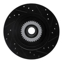 R1 91-96 Buick COMMERCIAL CHASSIS Front Left Drilled & Slotted Black Brake Rotor