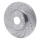R1 04-19 Ford Escape Front Left Drilled & Slotted Silver Brake Rotor