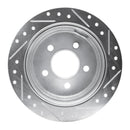R1 93-98 Jeep Grand Cherokee Front & Rear Drilled & Slotted Silver Brake Rotor Set