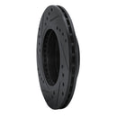 R1 86-17 Nissan Pulsar NX Front Right Drilled & Slotted Black Brake Rotor