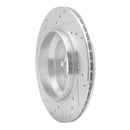 R1 03-14 Volvo XC90 Rear Drilled & Slotted Silver Brake Rotor Set