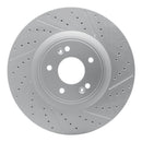 R1 10-16 Hyundai Genesis Coupe Front Right Drilled & Slotted Geo-Carbon Rotor