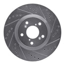 R1 09-14 Acura TL Front & Rear Drilled & Slotted Silver Brake Rotor Set