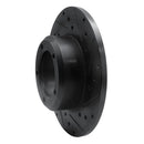 R1 74-99 Land Rover Defender 110 Front Right Drilled & Slotted Black Brake Rotor