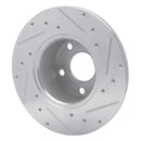 R1 72-78 Volkswagen Type 2 Front Left Drilled & Slotted Silver Brake Rotor