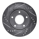 R1 1979-1998 Buick Riviera Front/Rear Right Drilled & Slotted Silver Brake Rotor