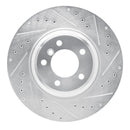R1 07-15 BMW 335d Front Drilled & Slotted Silver Brake Rotor Set