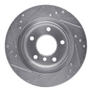 R1 99-06 BMW 323i Rear Drilled & Slotted Silver Brake Rotor Set