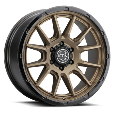 ICON Alloys Cajon 20x9 / 5x150 / 16mm / 5.625in BS Satin Bronze Wheel w/ GB Lip