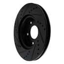 R1 19-25 Mazda 3 Front Right Drilled & Slotted Black Brake Rotor