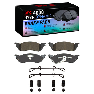 DFC 91-98 Dodge Dakota RWD Front 4000 HybriDynamic Brake Pads and Hardware Kit