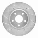 R1 04-12 Chevrolet HHR Front & Rear Drilled & Slotted Silver Brake Rotor Set