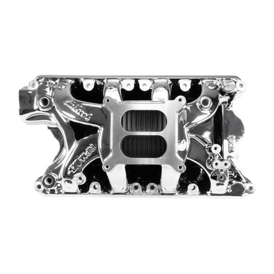 Edelbrock RPM Air-Gap Small Block Ford 351W Intake Manifold - Chrome Plasma Finish
