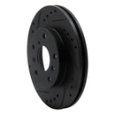 R1 88-92 Ford Probe Front Left Drilled & Slotted Black Brake Rotor