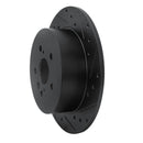 R1 08-13 Toyota Highlander Rear Right Drilled & Slotted Black Brake Rotor