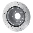 R1 05-26 Nissan 370Z Rear Drill & Slot Silver Rotors