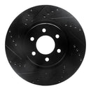R1 92-02 Dodge Viper Front Left Drilled & Slotted Black Brake Rotor