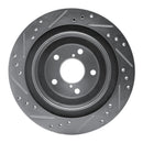 R1 05-09 Subaru Legacy Rear Drilled & Slotted Silver Brake Rotor Set