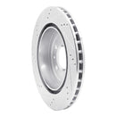 R1 05-11 Cadillac STS Rear Right Drilled & Slotted Silver Brake Rotor