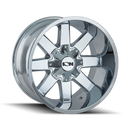ION 141 20x9 / 8x165.1 BP / 0mm Offset / 130.8mm Hub Chrome Wheel