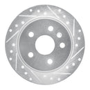 R1 11-16 Buick Regal Rear Right Drilled & Slotted Silver Brake Rotor