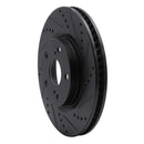 R1 88-94 Chevrolet Corvette Front Right Drilled & Slotted Black Brake Rotor