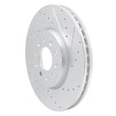 R1 16-21 Buick LaCrosse Front Right Drilled & Slotted Silver Brake Rotor