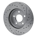 R1 04-09 Buick Terraza Front Drilled & Slotted Silver Brake Rotor Set