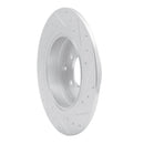 R1 17-19 Kia Cadenza Rear Left Drilled & Slotted Silver Brake Rotor