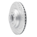 R1 07-15 BMW 335XI Front Right Drilled & Slotted Silver Brake Rotor