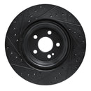 R1 20-26 Mercedes-Benz GLE53 AMG Rear Right Drilled & Slotted Black Brake Rotor