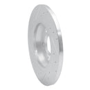 R1 01-03 Volkswagen EuroVan Rear Right Drilled & Slotted Silver Brake Rotor