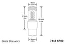 Diode Dynamics 7443 LED Bulb XP80 LED - Amber (Single)