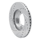 R1 84-95 Toyota Pickup Front Right Drilled & Slotted Silver Brake Rotor