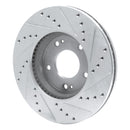 R1 07-10 Kia Rondo (Canada) Front Left Drilled & Slotted Silver Brake Rotor