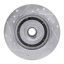 R1 91-94 Ford Explorer Front Right Drilled & Slotted Silver Brake Rotor