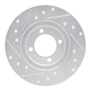 R1 80-83 Toyota Corolla (US/Canada) Front Right Drilled & Slotted Silver Brake Rotor