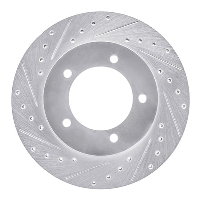 R1 96-98 Suzuki SIDEKICK Front Left Drilled & Slotted Silver Brake Rotor