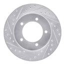 R1 96-98 Suzuki SIDEKICK Front Left Drilled & Slotted Silver Brake Rotor