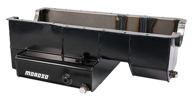 Moroso Ford 351W (w/Rear Sump) Kicked Out Circle Track Baffled Wet Sump 9qt 7.5in Steel Oil Pan