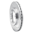 R1 85-02 Nissan Pickup Front Drilled & Slotted Silver Brake Rotor Set w/Optimum OE Pads and Hardware
