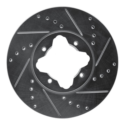R1 92-98 Acura Vigor Front Right Drilled & Slotted Silver Brake Rotor