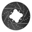 R1 92-98 Acura Vigor Front Right Drilled & Slotted Silver Brake Rotor