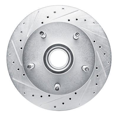 R1 94-99 Dodge Ram 1500 Pickup Front Left Drilled & Slotted Silver Brake Rotor