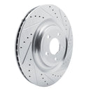 R1 20-25 Ford Police Interceptor Utility Front & Rear Drilled & Slotted Silver Brake Rotor Set