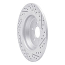 R1 15-24 Ford Police Responder Hybrid Rear Left Drilled & Slotted Geo-Carbon Rotor